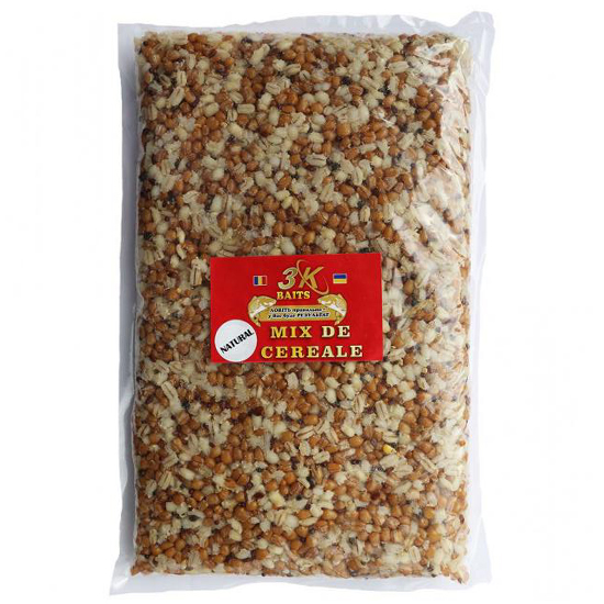 Прикормка 3KBaits Зерновий мікс универсальний часник 1kg фото 2