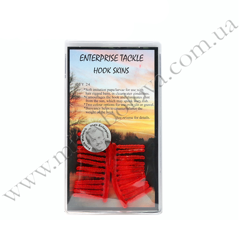 Маскування гачка Enterprise Tackle Blood Worm Hook Skins (10)