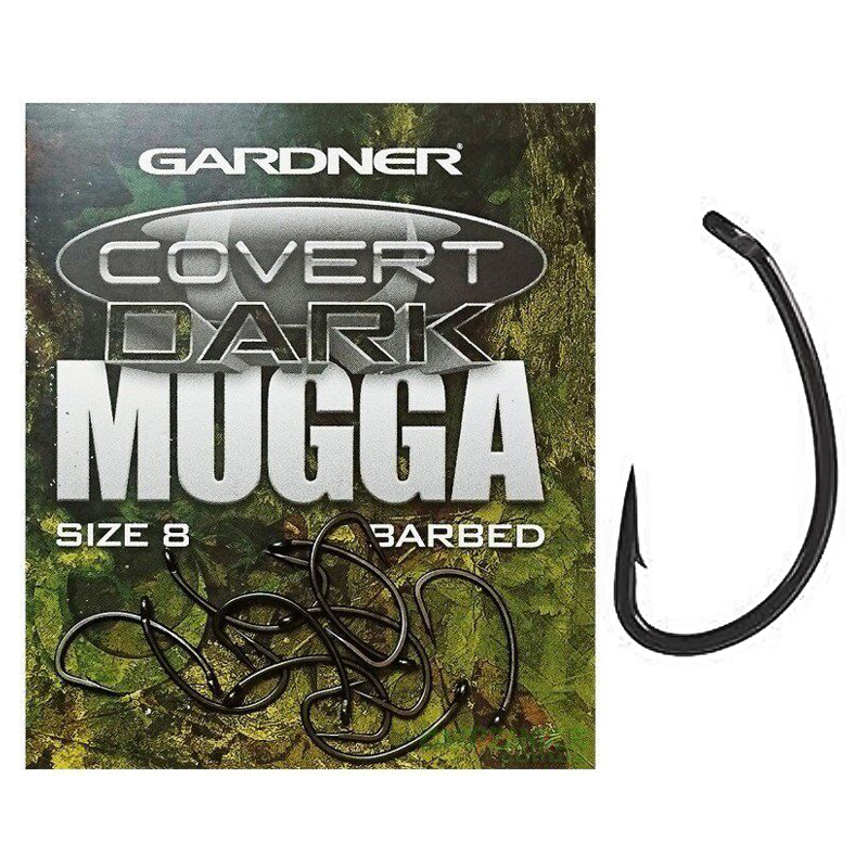 Гачки Covert Dark Mugga Hooks Barbed Size 2 New фото 2