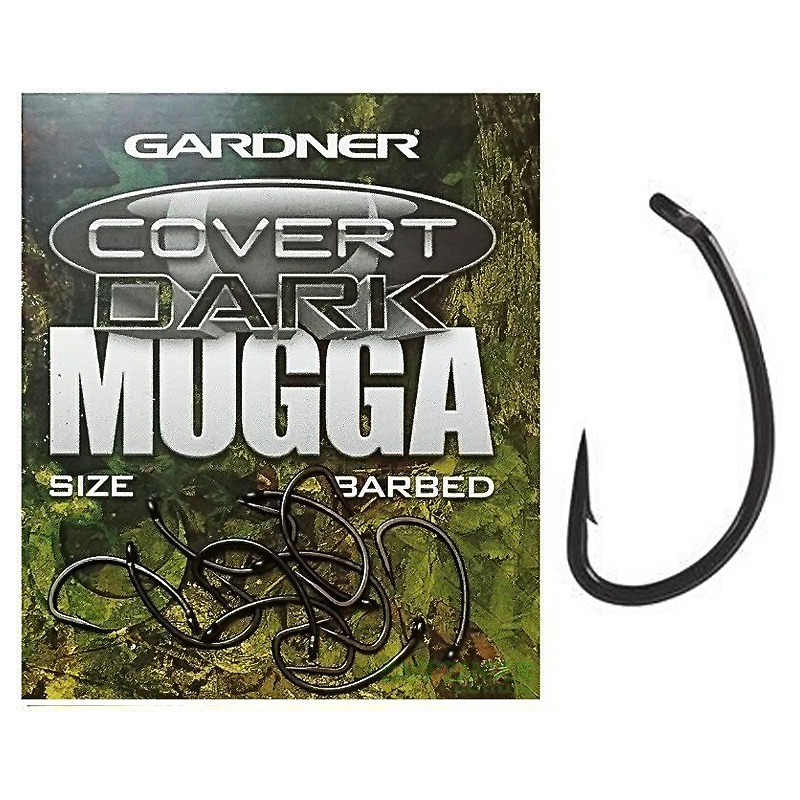 Гачки Gardner Covert Dark Mugga Hooks Barbed №4 фото 4