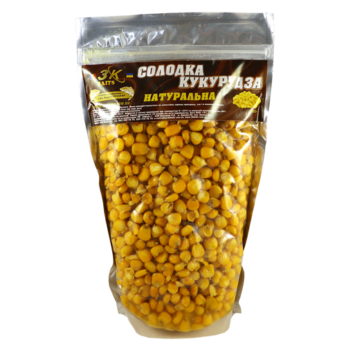 Прикормка 3KBaits Сладкая кукуруза клубника 0.8kg фото 3