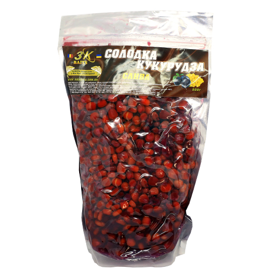 Прикормка 3KBaits Сладкая кукуруза клубника 0.8kg фото 4