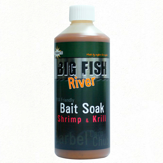 Ліквід Dynamite Baits Big Fish River Bait Soak Shrimp & Krill 500ml