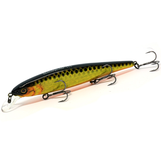 Воблер Jackall MagSquad 115SP 115mm 16g #HL Gold & Silver Black