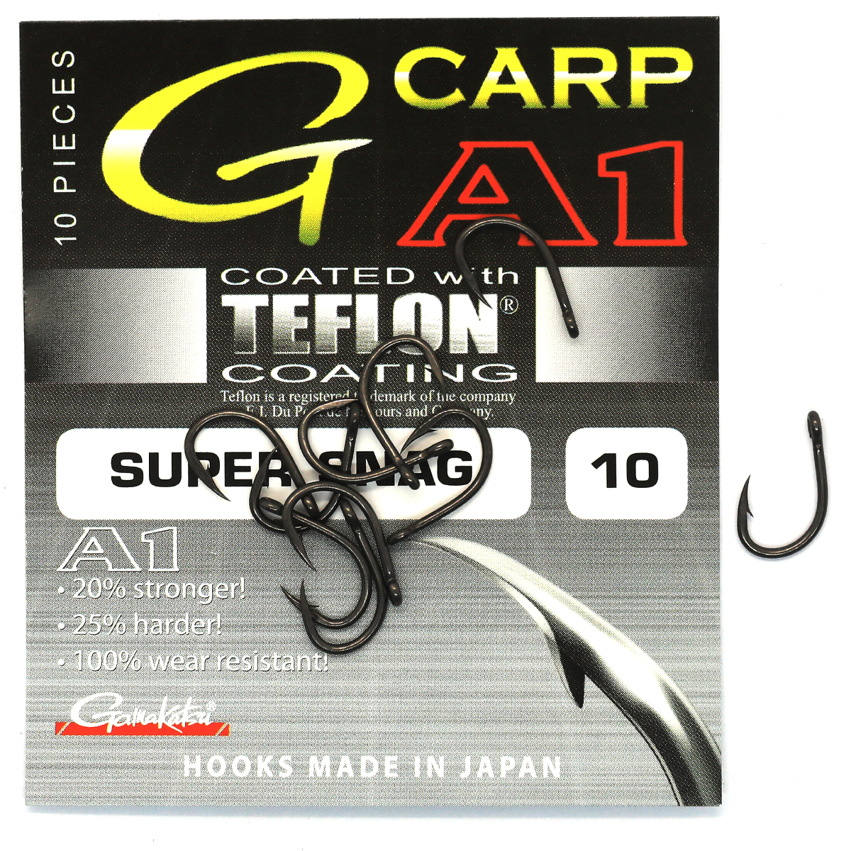 Крючки одинарные A1 G-CARP SUPER Snag T/C № 010