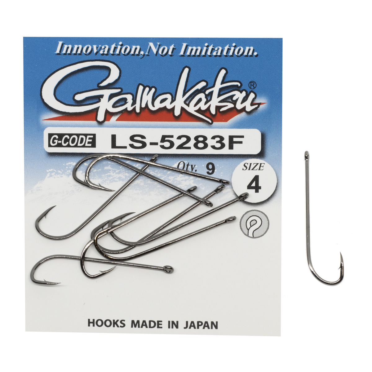 Крючки одинарные Gamakatsu LS-5283F N/L Black №6 10pc фото 2