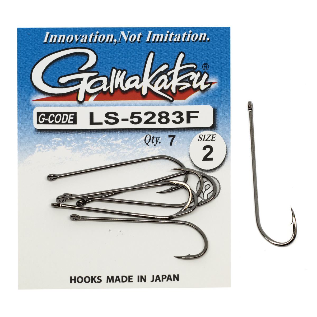 Крючки одинарные Gamakatsu LS-5283F N/L Black №6 10pc фото 4