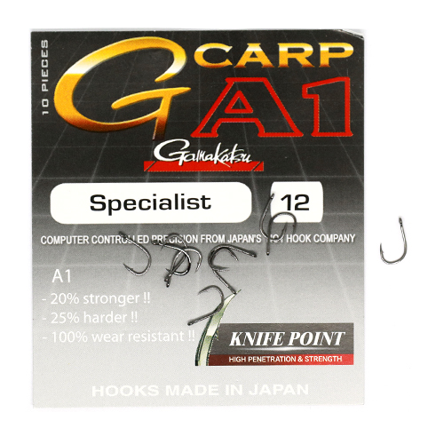 Гачки одинарні G-CARP  A-1 Spealist 12 sizes