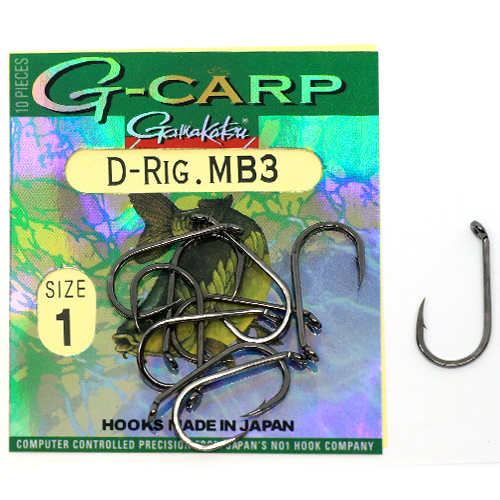 Гачки одинарні Gamakatsu G-Carp D-Rig MB3 Black №2 10pc фото 3