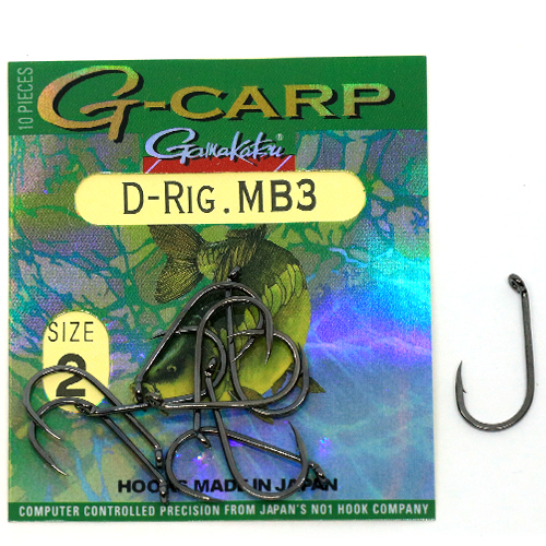 Гачки одинарні Gamakatsu G-Carp D-Rig MB3 Black №4 10pc фото 3
