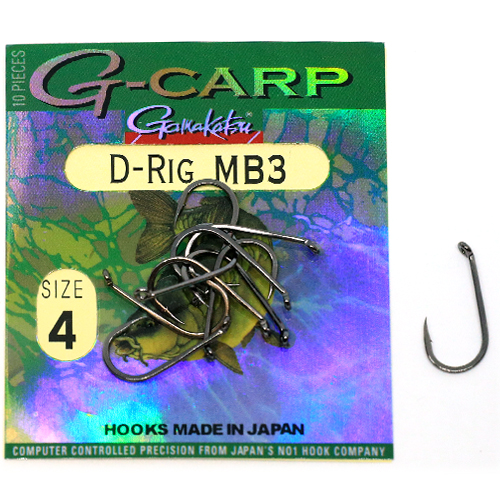 Крючки Gamkatsu G-Carp MB3 D-Rig 006 sizes 10 Black фото 2