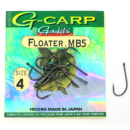 Крючки одинарные Gamakatsu G-Carp Floater MB5 Black №2 10pc фото 2