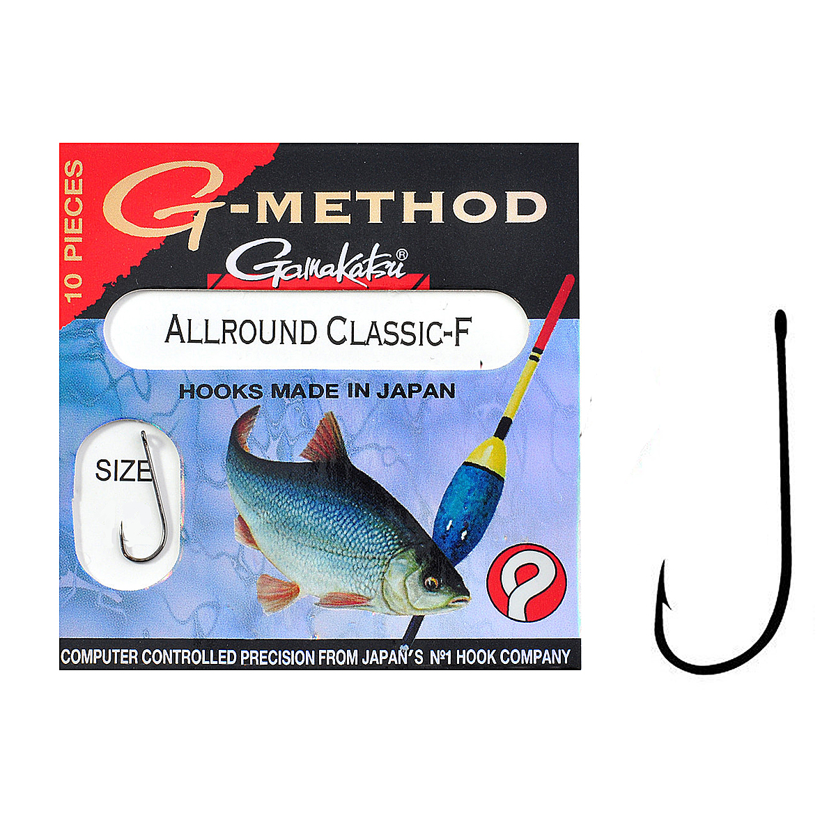 Крючки одинарные Gamakatsu G-Method Allround Classic F Black №18 10pc