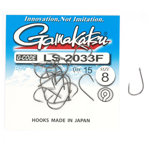 Крючки одинарные Gamakatsu LS-2033F N/L Black №8 15pc