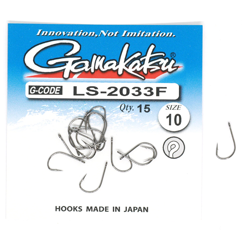 Крючки одинарные Gamakatsu LS-2033F N/L Black №10 15pc