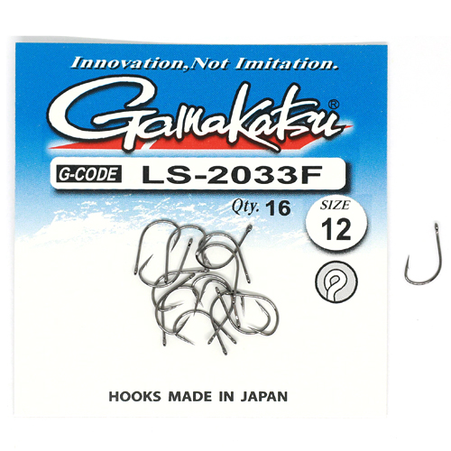 Крючки одинарные Gamakatsu LS-2033F N/L Black №12 16pc