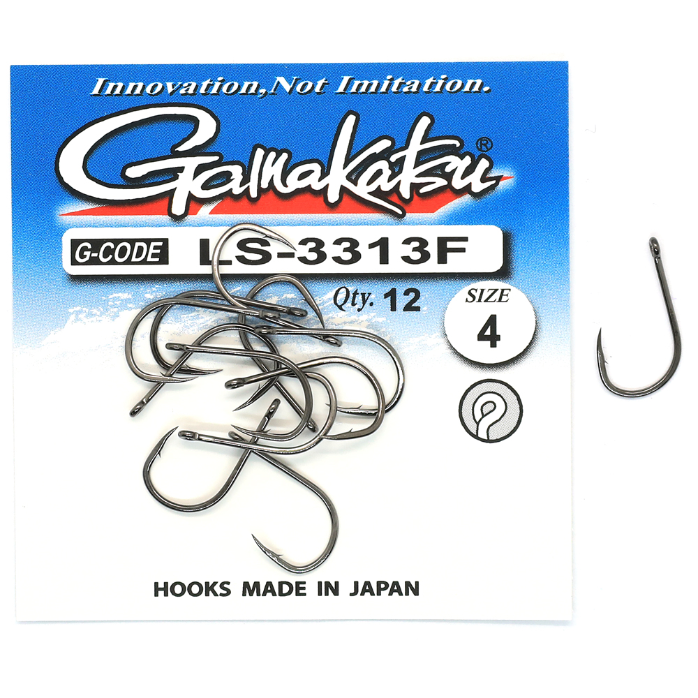 Крючки одинарные Gamakatsu LS-3313F N/L Black №4 12pc