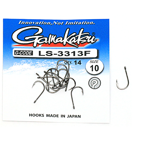Крючки одинарные Gamakatsu LS-3313F N/L black №10 14pc