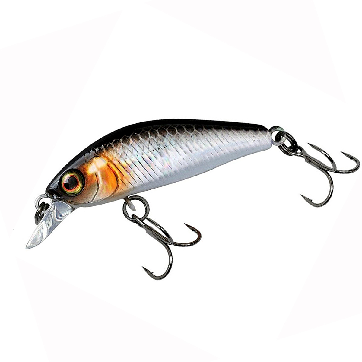 Воблер Jackall Chubby Minnow 35SP 35mm 2.3g #HL Silver & Black