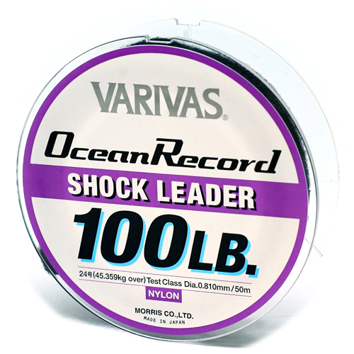 Моношоклідер Varivas Ocean Record Shock Leader 50m 100lb 45.36kg 0.81mm