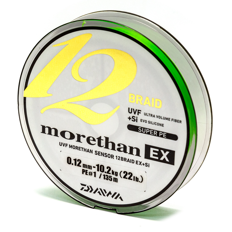 Шнур Daiwa Morethan 12BEX+Si 135m LG 10.2kg 0.12mm #1.0