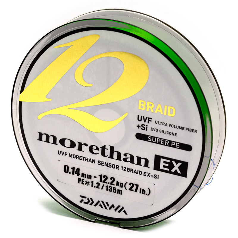 Шнур Daiwa Morethan 12BEX+Si 135m LG 12.2kg 0.14mm #1.2
