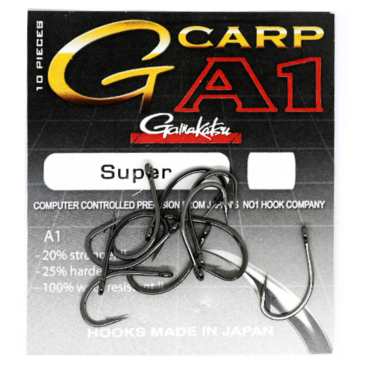 Гачки одинарні Gamakatsu G-CARP  A-1 2 sizes