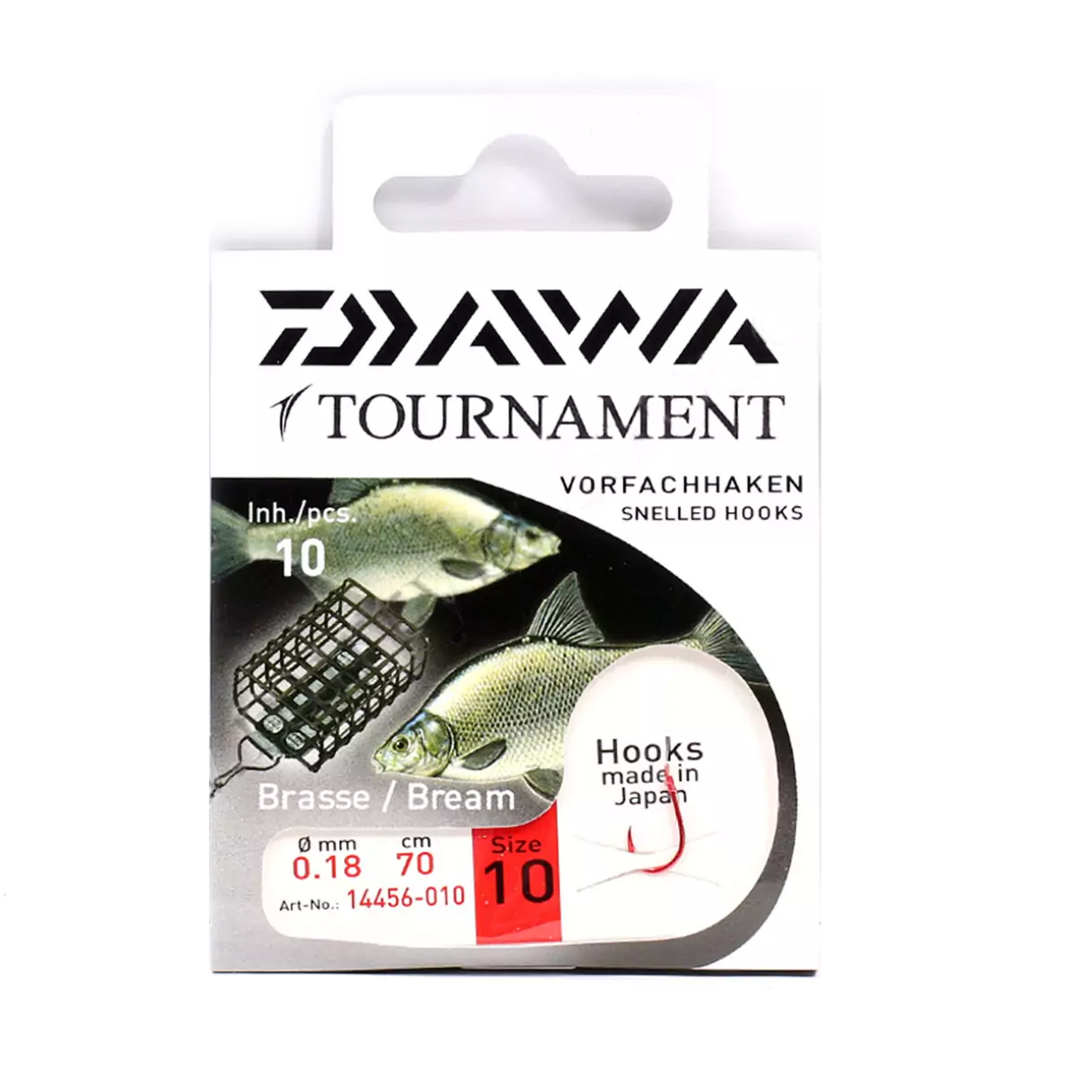 Гачки з повідцем Daiwa Tournament Bream №12 0.16mm 70cm 10pcs фото 2