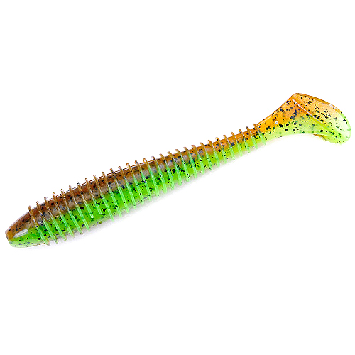 Силікон Keitech Swing Impact FAT 4.8" 401 Green Pumpkin / Chartreuse