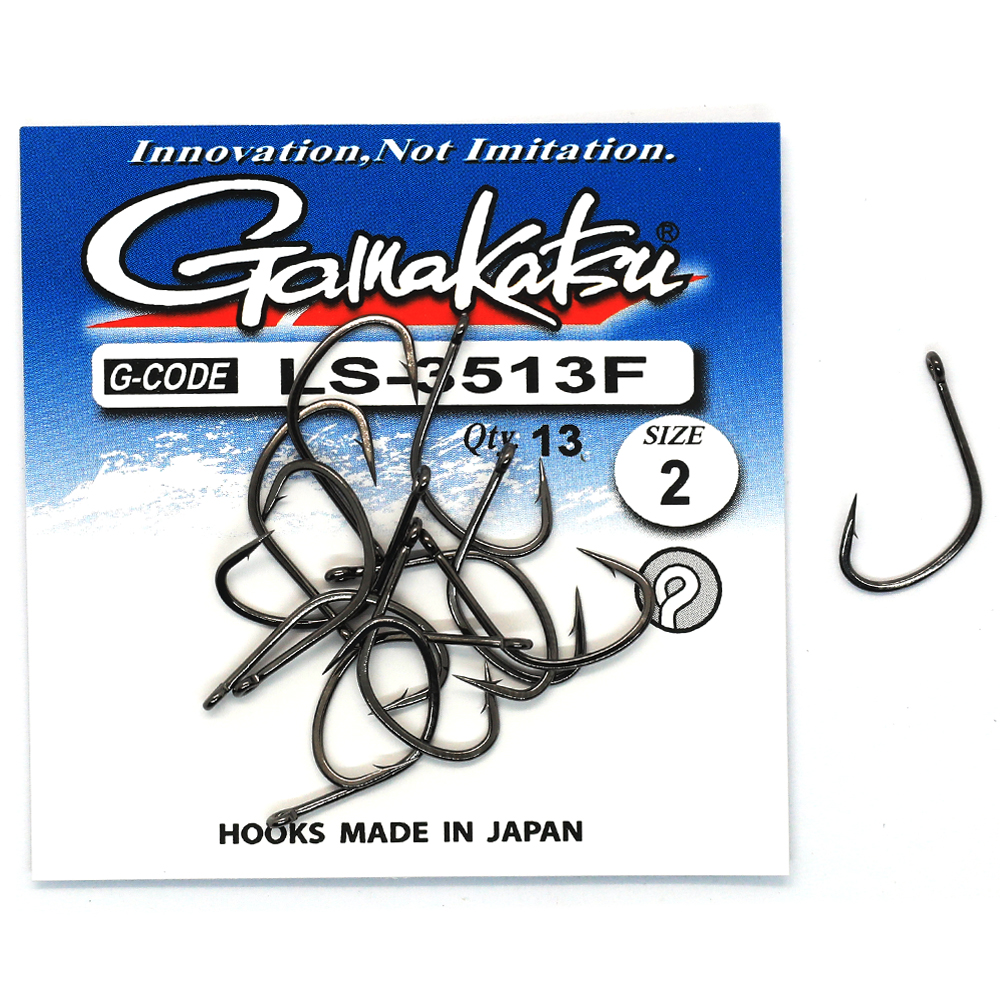 Гачки одинарні Gamakatsu LS-3513F N/L Black №2 15pc