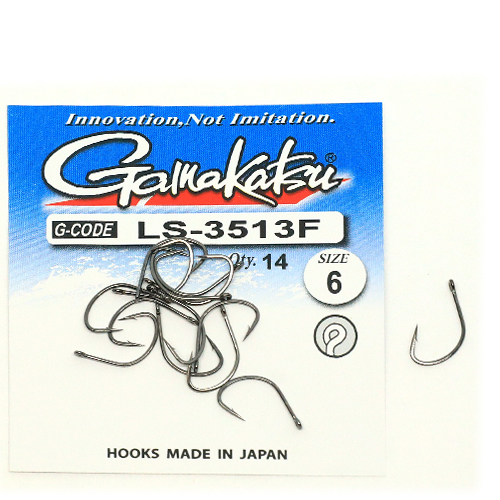 Крючки одинарные Gamakatsu LS-3513F N/L Black №6 14pc