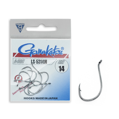 Крючок Gamakatsu LS-5314N Nickel №14 10шт