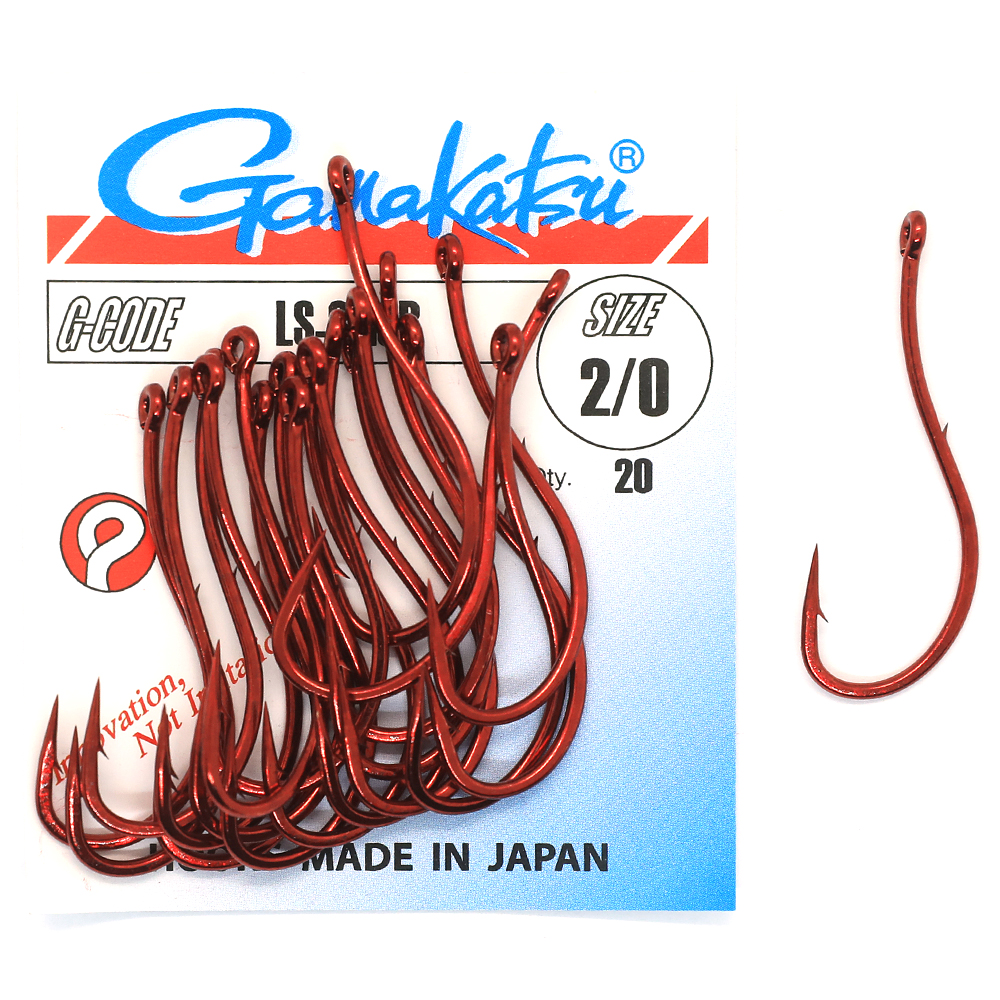 Крючки одинарные Gamakatsu LS-3113R Red №3/0 20pc фото 3