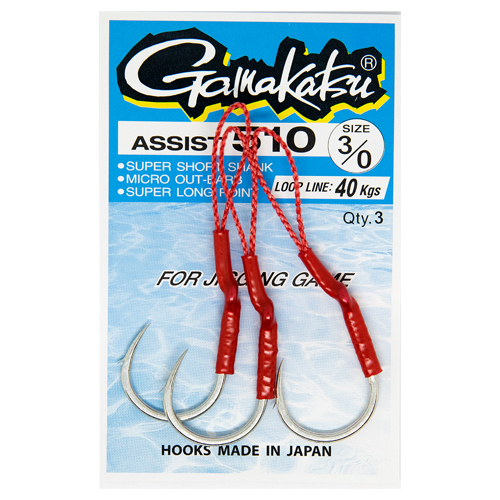 Крючки под пилькер Gamakatsu Assist 510 Tinned №1/0 40kg 4pc фото 3