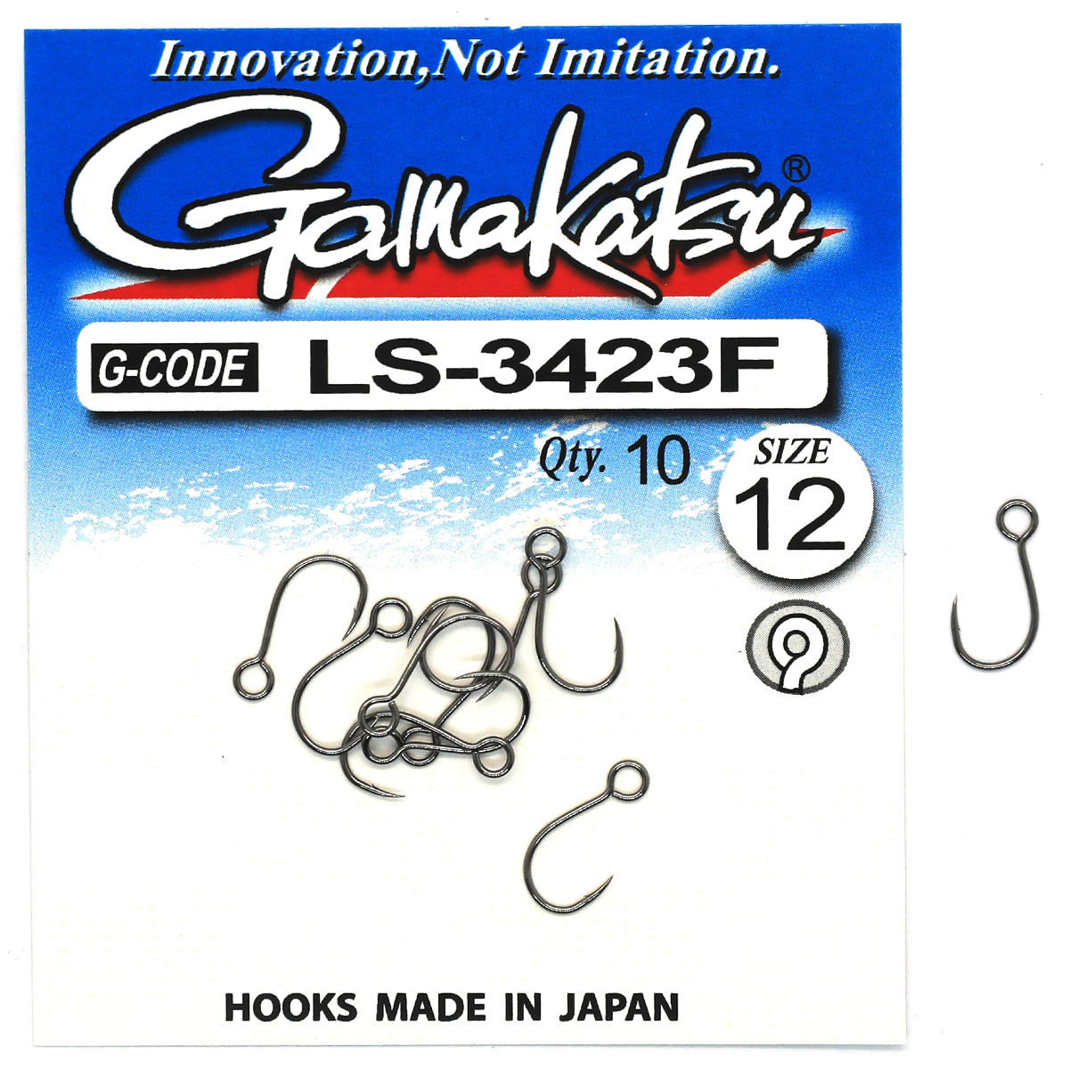 Крючки Gamakatsu LS-3423F N/L Black №1/0 5pc фото 2