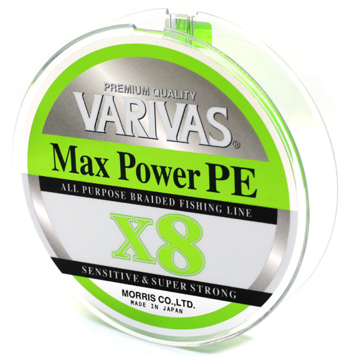 Шнур Varivas Max Power PE X8 Lime Green 150m 7.5kg 0.148mm #0.8