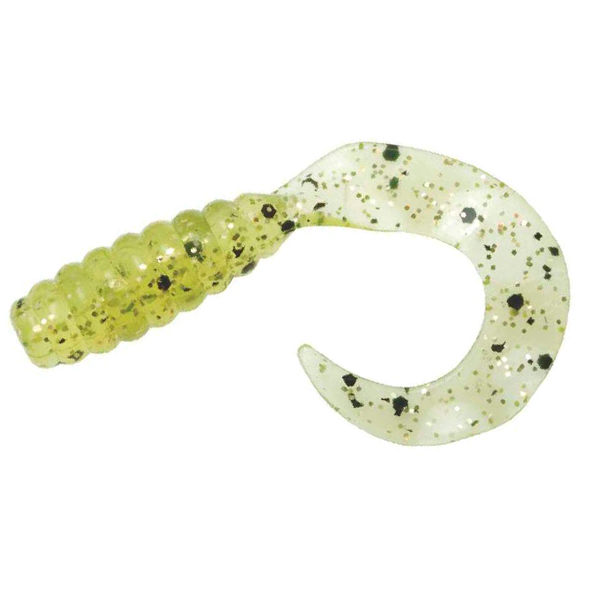 Плавающий силикон ZMAN Grubz 2.5" 8pc #Chartreuse Sparkle