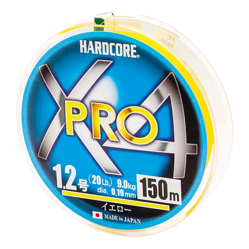 Шнур Duel Hardcore X4 PRO 150m Yellow 8.0kg 0.17mm #1.0 фото 2