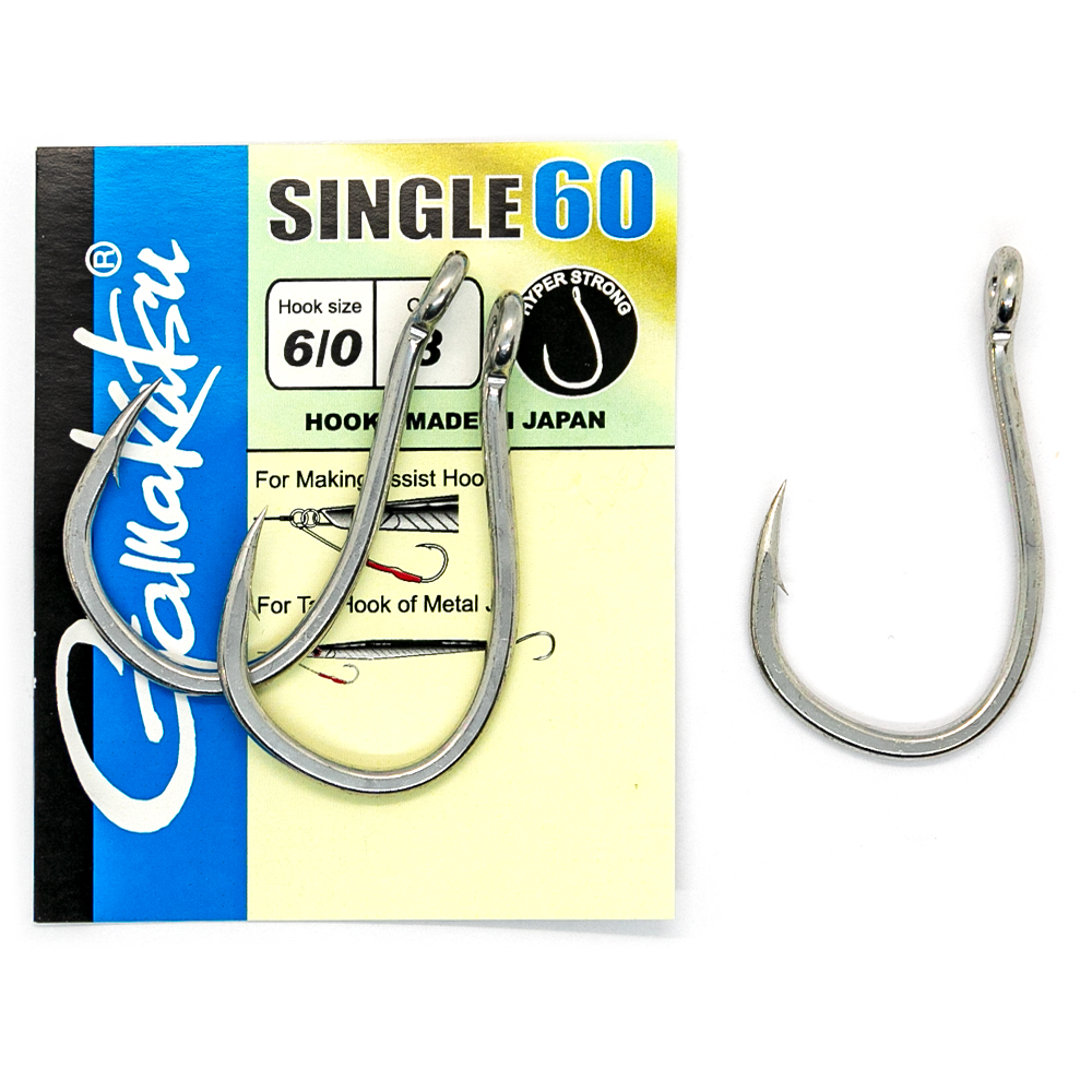 Крючок Gamakatsu Single 60 Tinned  №6/0 3pc