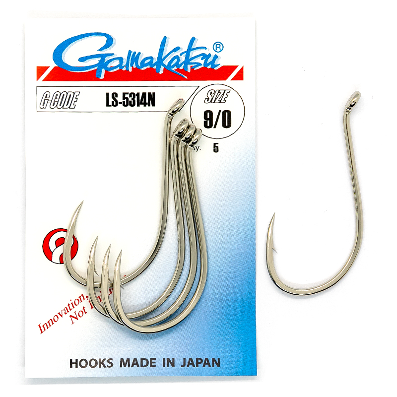 Гачки одинарні Gamakatsu LS-5314F Nickel №8/0 6pc фото 2