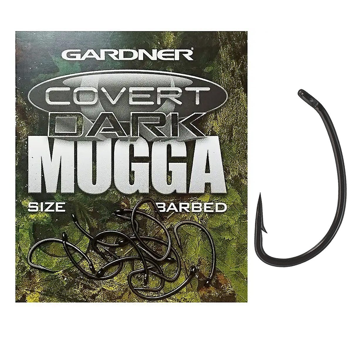 Гачки Covert Dark Mugga Hooks Barbed №4 New 20pc фото 3