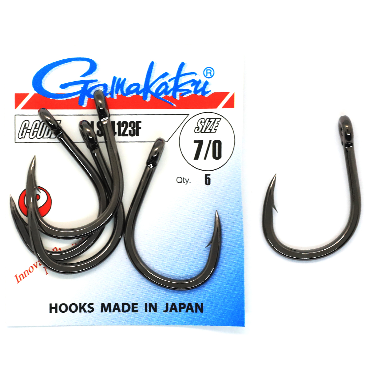 Крючки Gamakatsu LS-4123F Black №5/0 6pc фото 3