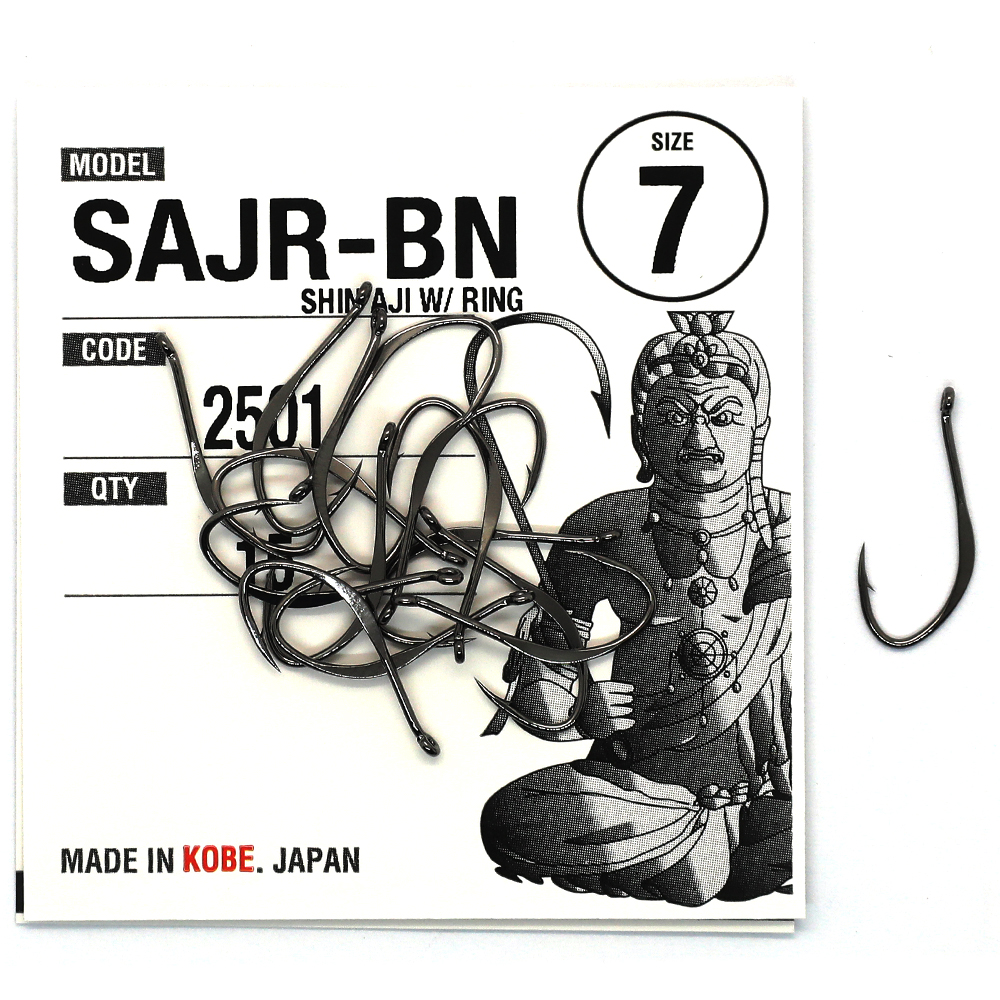 Крючки Fudo Shin Aji W/Ring Black 7 (15 шт.)