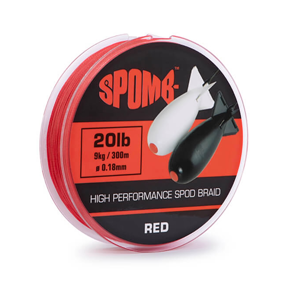 Шнур Spomb Braid 300m Red 9kg 0.18mm