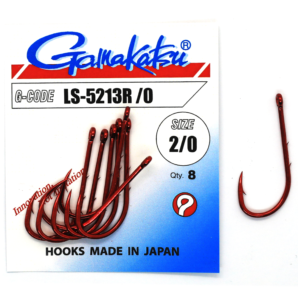 Гачки одинарні Gamakatsu LS-5213 Red №4 10pc фото 5
