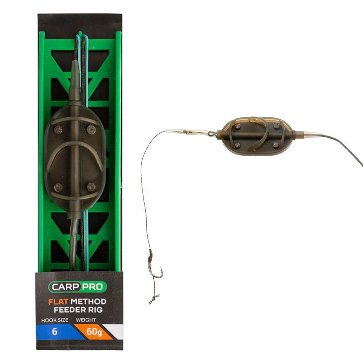 Снасть на лидкоре "Flat Method Feeder" 1крючек №6 60г