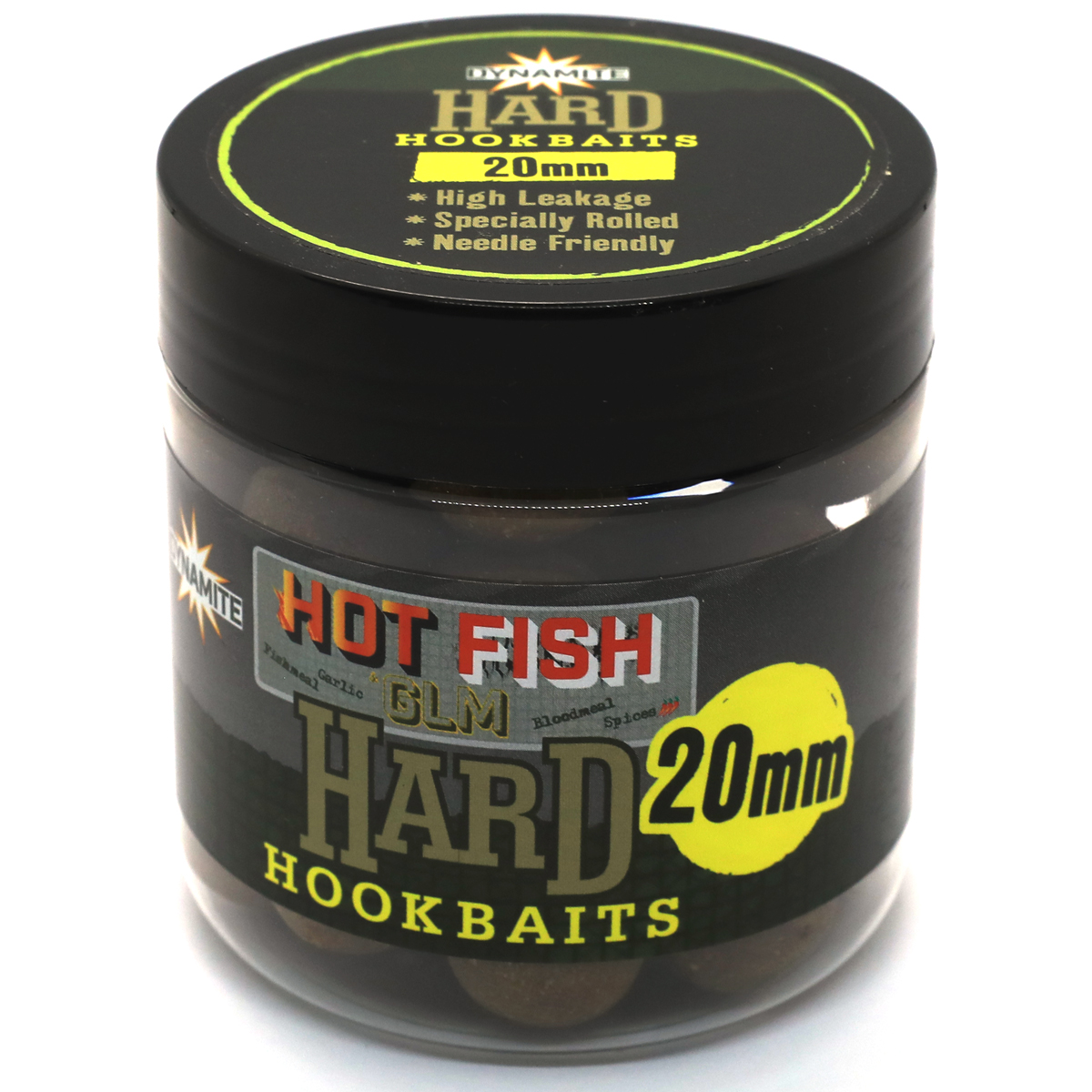Бойлы Dynamite Baits Hard Hook Baits Hot Fish & GLM 20mm 150g