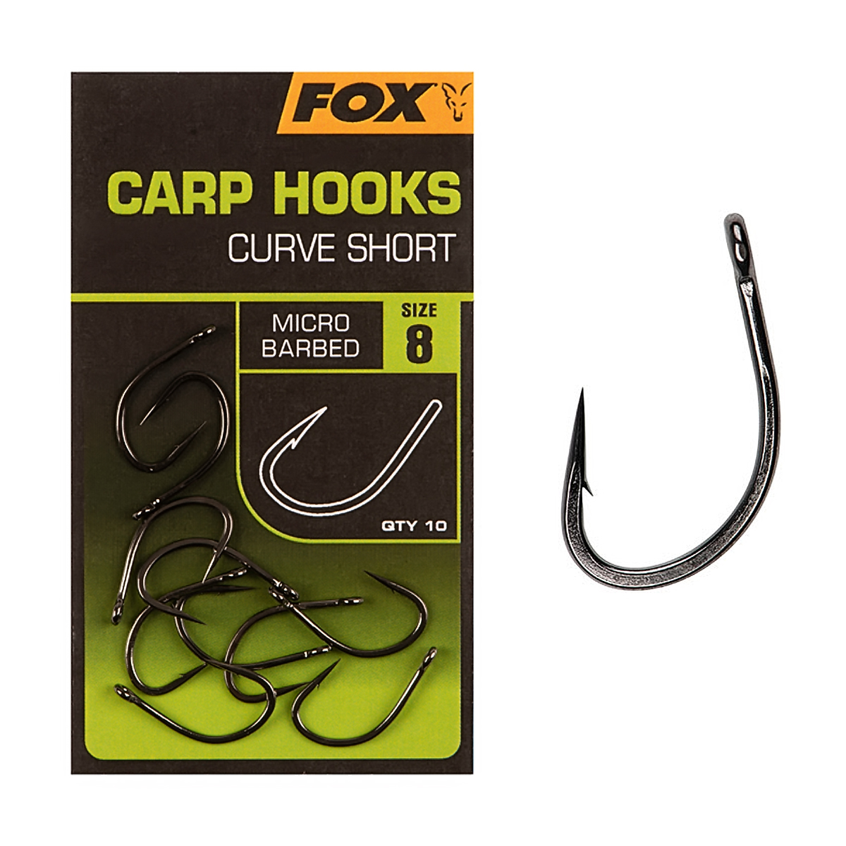 Крючок Fox Carp Hooks Curve Shank Short #8 10pcs