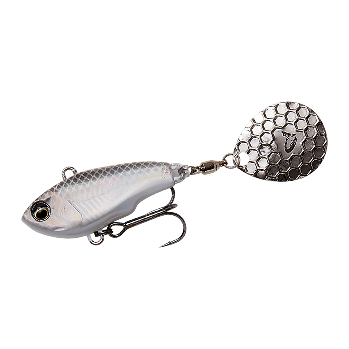 Тейл-спіннер Savage Gear Fat Tail Spin 80mm 24g #White Silver