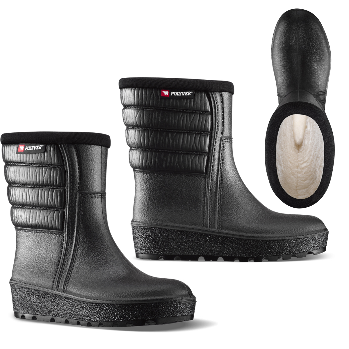 Сапоги Polyver Winter LOW (+10/-40) made in Sweden Black 41